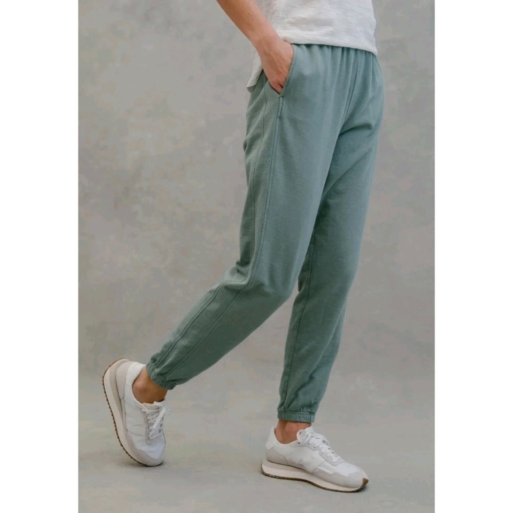 B DRADDY HANNAH SWEATPANT WOMEN'S XL ALPINE GREEN SOLID PIMA COTTON